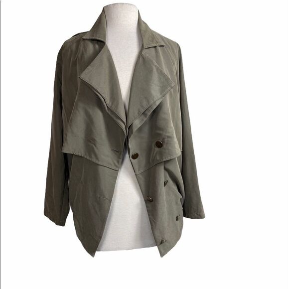 Orange Creek s/m oversized coat sage green - Picture 1 of 9